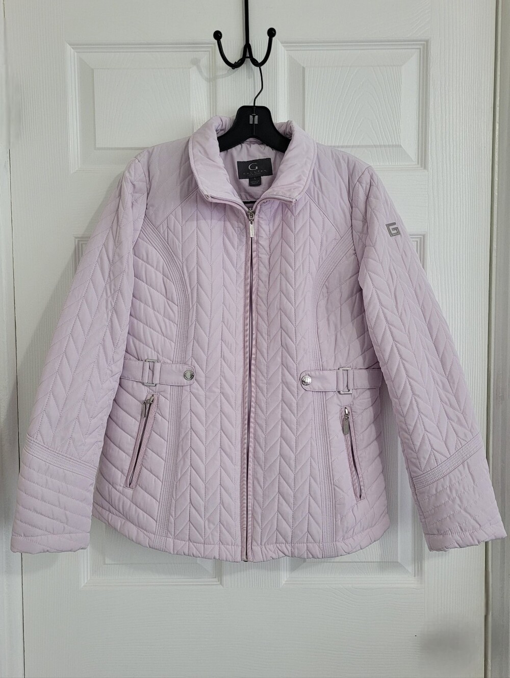 Gallery New York Women’s Quilted Puffer Jacket Small Lavender Purple Lightweight